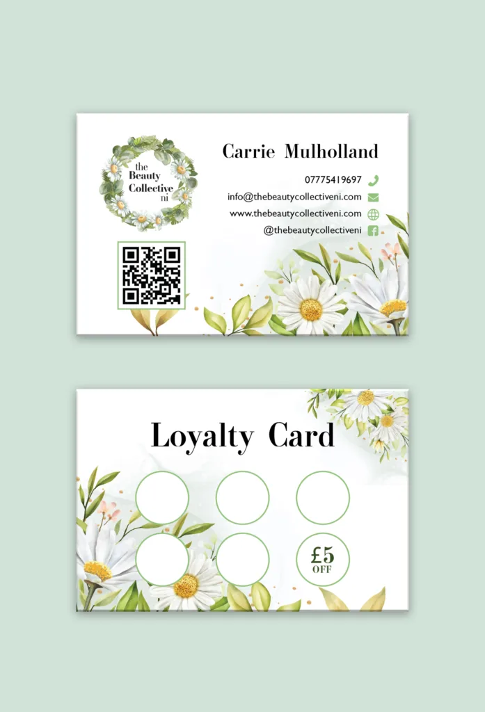 Floral Loyalty business card design, Parlor Floral Branding