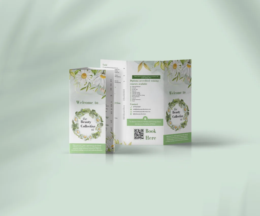 Floral Trifold Brochure Design