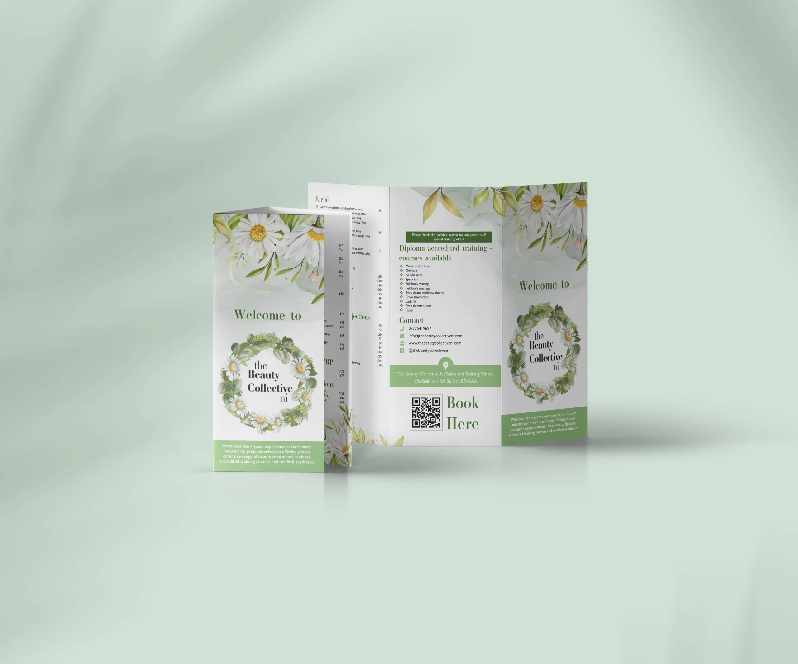Floral Trifold Brochure Design
