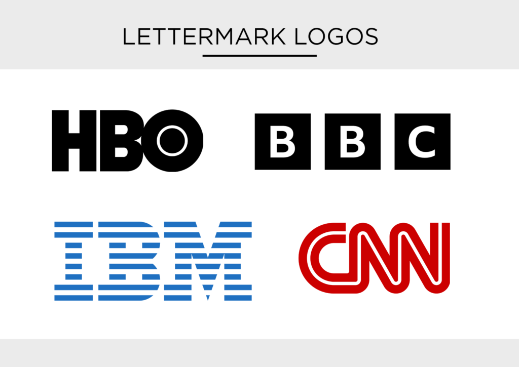 Types of Logos What Works Best in Today's Market

Lettermark logo design, IBM, HBO, BBC, CNN